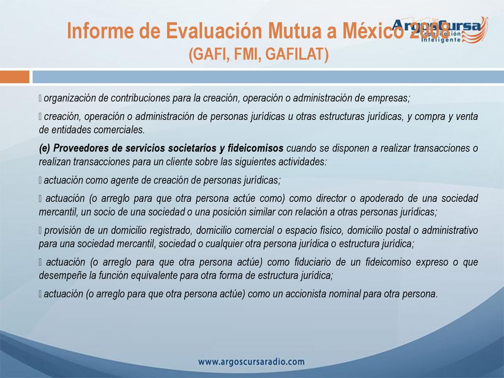 Informe de Evaluación Mutua a México 2008 (GAFI, FMI, GAFILAT)