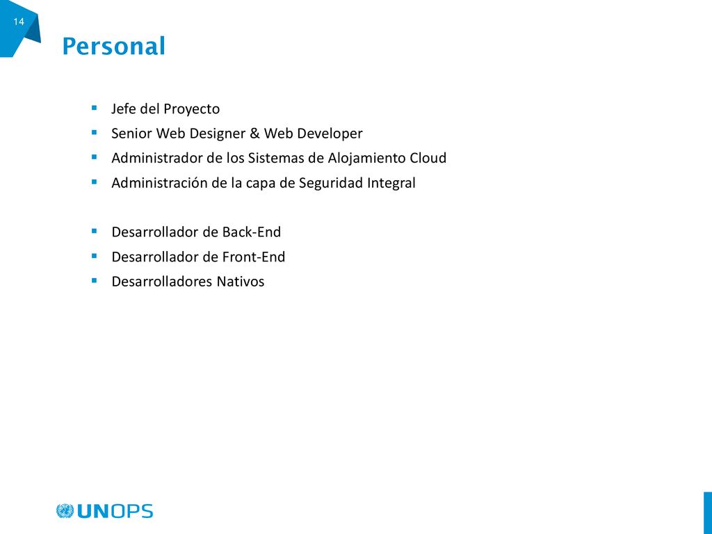 Personal Jefe del Proyecto Senior Web Designer & Web Developer