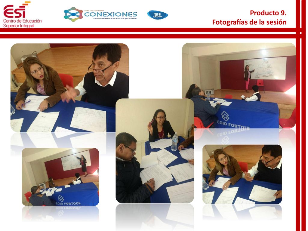 Producto 9. Fotografías de la sesión