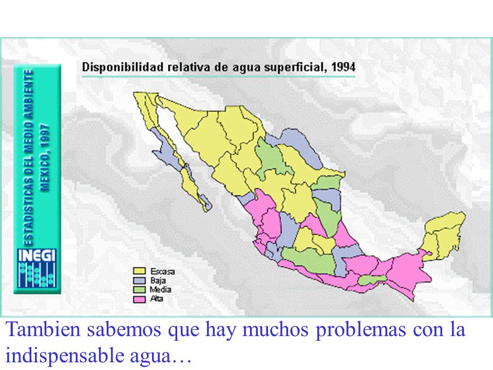 Tambien sabemos que hay muchos problemas con la indispensable agua…