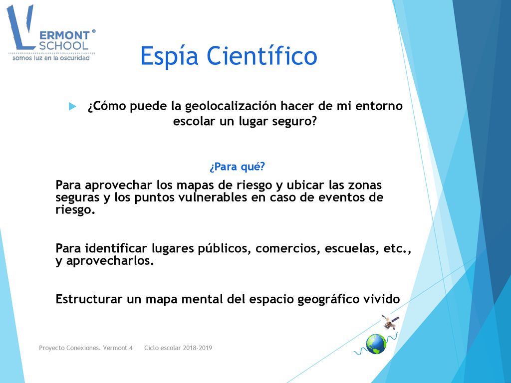 Espía Científico ¿Cómo puede la geolocalización hacer de mi entorno escolar un lugar seguro ¿Para qué