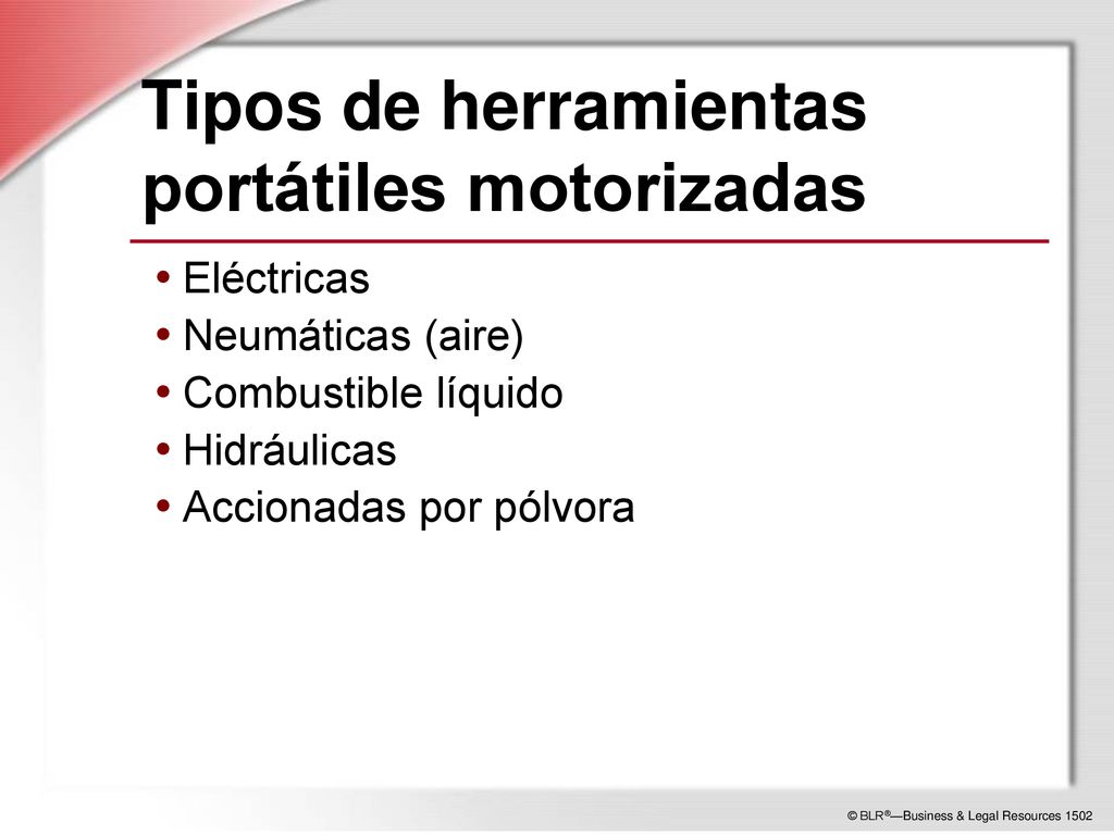 Tipos de herramientas portátiles motorizadas