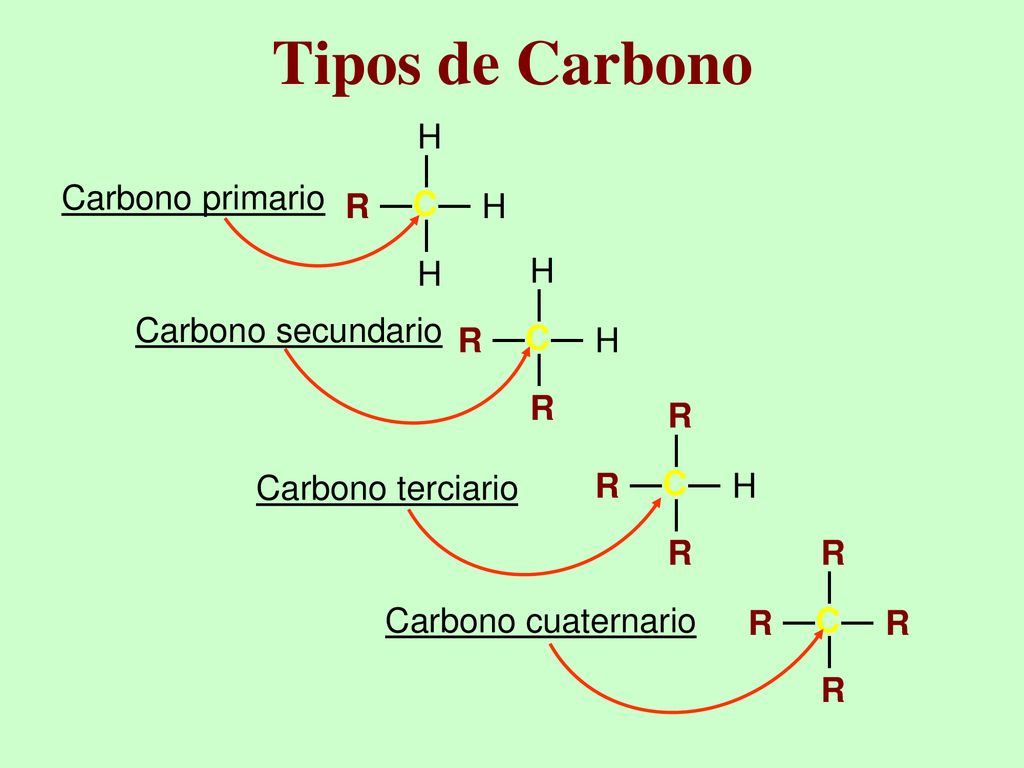 Tipos de Carbono ―C― ― R H Carbono primario ―C― ― R H