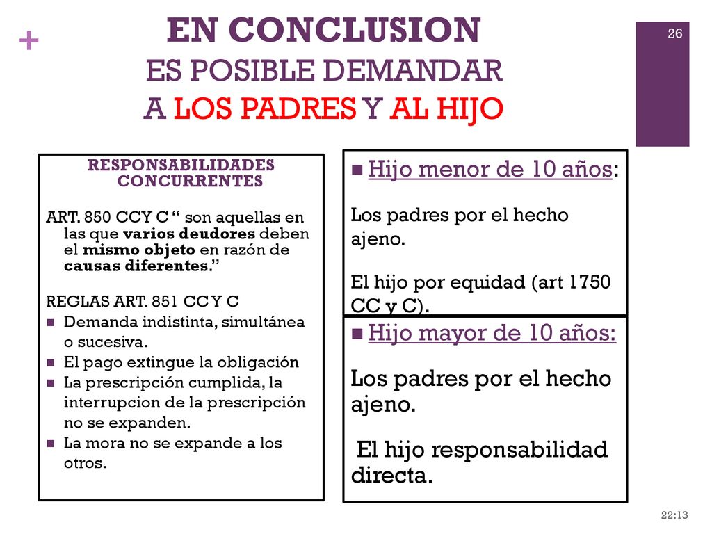 EN CONCLUSION ES POSIBLE DEMANDAR A LOS PADRES Y AL HIJO