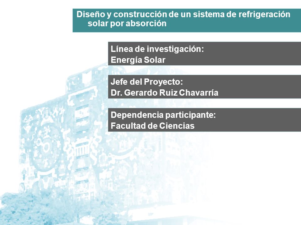 Diseño y construcción de un sistema de refrigeración solar por absorción