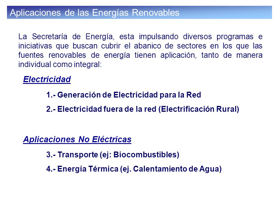 Ley para el Aprovechamiento de las Fuentes Renovables de Energía
