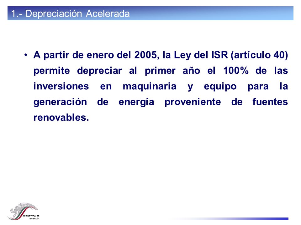 Ley para el Aprovechamiento de las Fuentes Renovables de Energía
