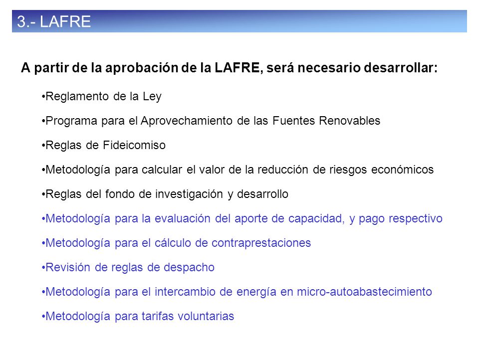 Ley para el Aprovechamiento de las Fuentes Renovables de Energía