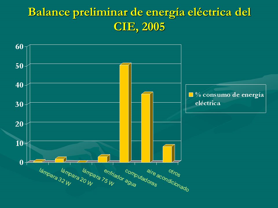 Balance preliminar de energía eléctrica del CIE, 2005