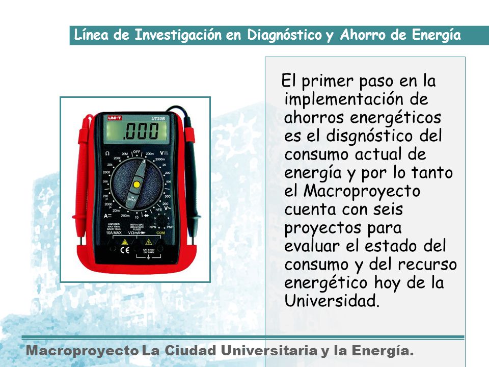 Línea de Investigación en Diagnóstico y Ahorro de Energía