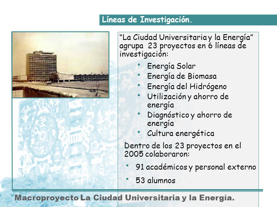 Dentro de los 23 proyectos en el 2005 colaboraron: