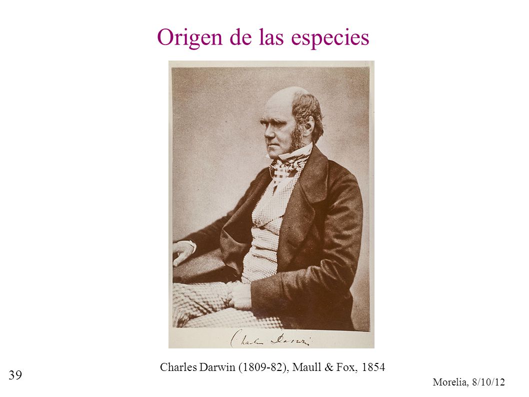Origen de las especies Charles Darwin ( ), Maull & Fox, 1854