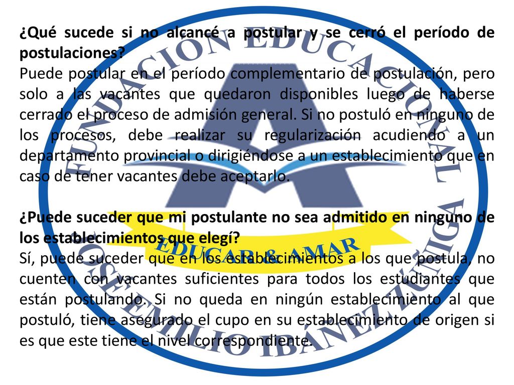 ¿Qué sucede si no alcancé a postular y se cerró el período de postulaciones
