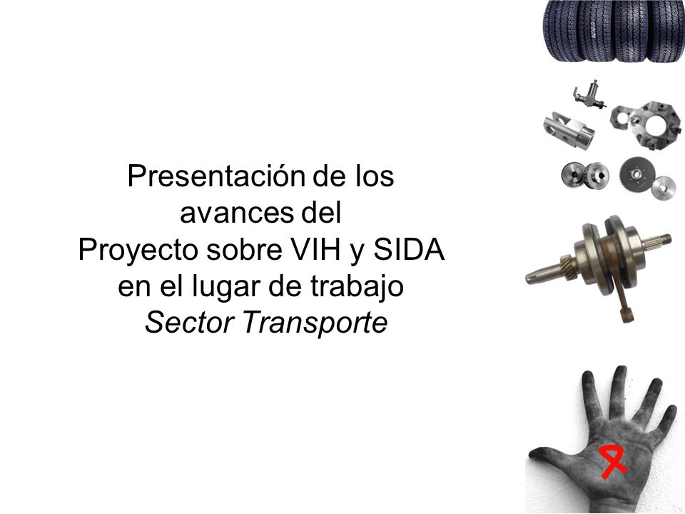 Presentación de los avances del Proyecto sobre VIH y SIDA en el lugar de trabajo Sector Transporte