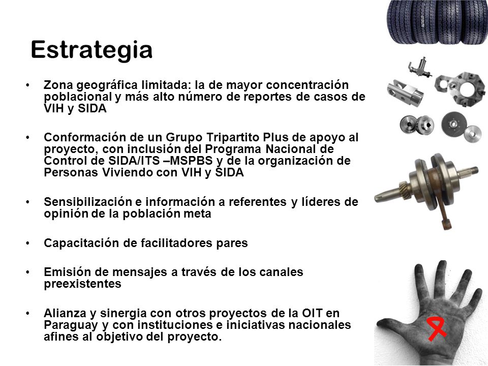 Estrategia Zona geográfica limitada: la de mayor concentración poblacional y más alto número de reportes de casos de VIH y SIDA.