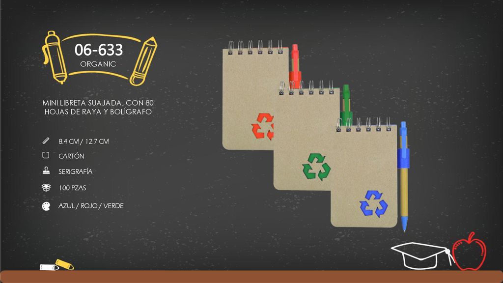 MINI LIBRETA SUAJADA, CON 80 HOJAS DE RAYA Y BOLÍGRAFO