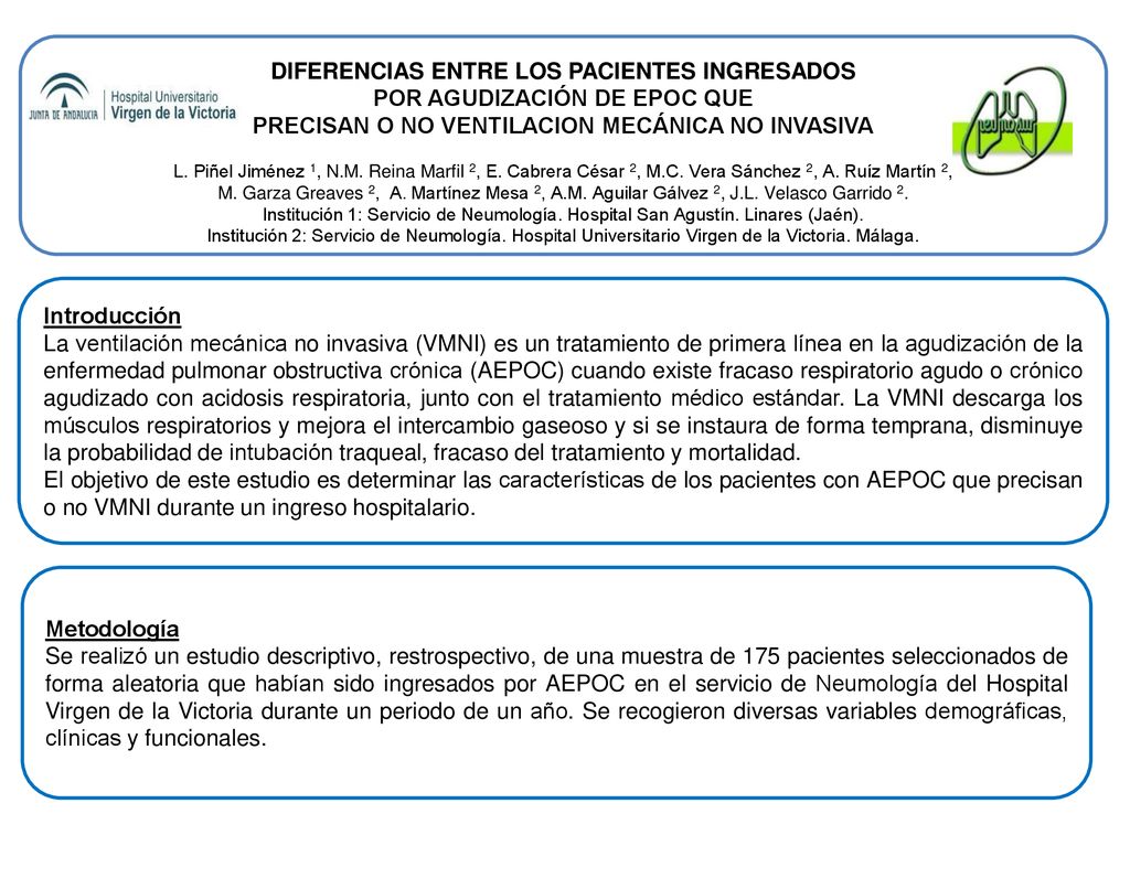 DIFERENCIAS ENTRE LOS PACIENTES INGRESADOS POR AGUDIZACIÓN DE EPOC QUE