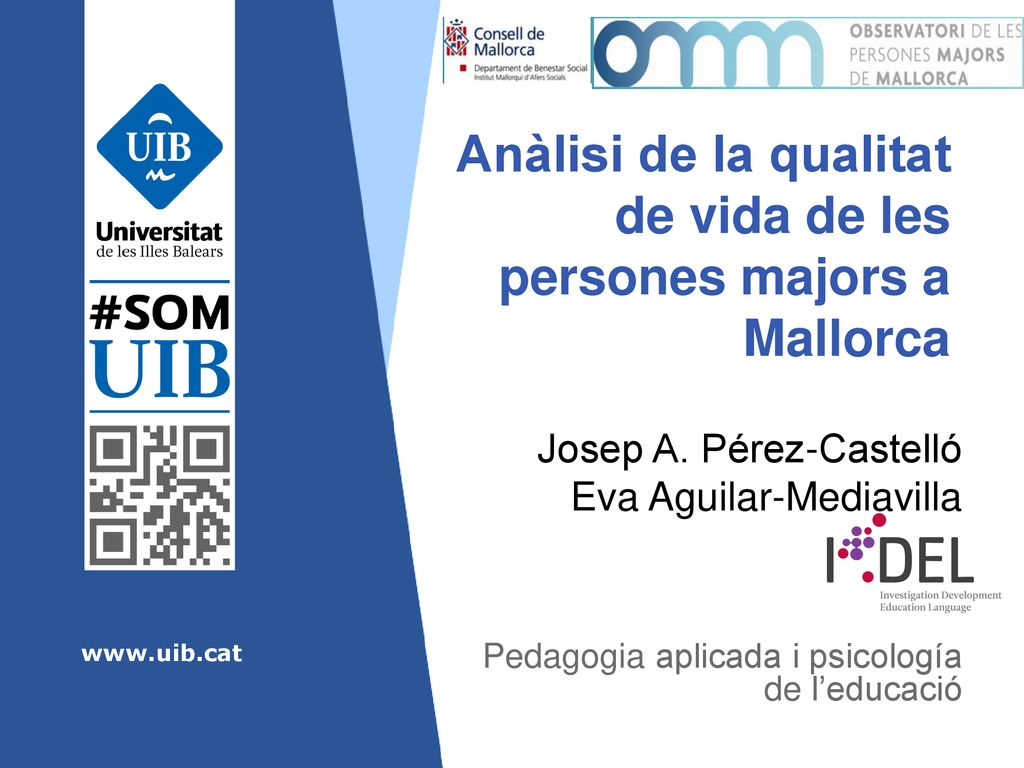 Anàlisi de la qualitat de vida de les persones majors a Mallorca