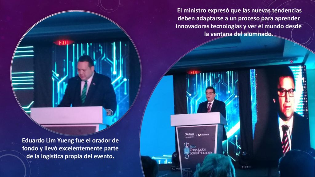El ministro expresó que las nuevas tendencias deben adaptarse a un proceso para aprender innovadoras tecnologías y ver el mundo desde la ventana del alumnado.