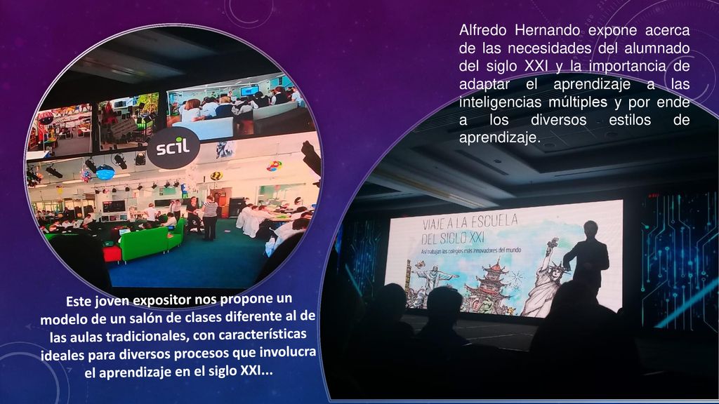 Alfredo Hernando expone acerca de las necesidades del alumnado del siglo XXI y la importancia de adaptar el aprendizaje a las inteligencias múltiples y por ende a los diversos estilos de aprendizaje.