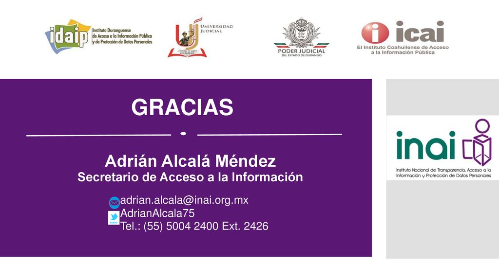 Adrián Alcalá Méndez Secretario de Acceso a la Información