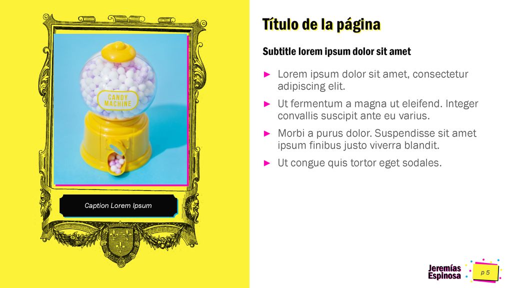 Título de la página Subtitle lorem ipsum dolor sit amet