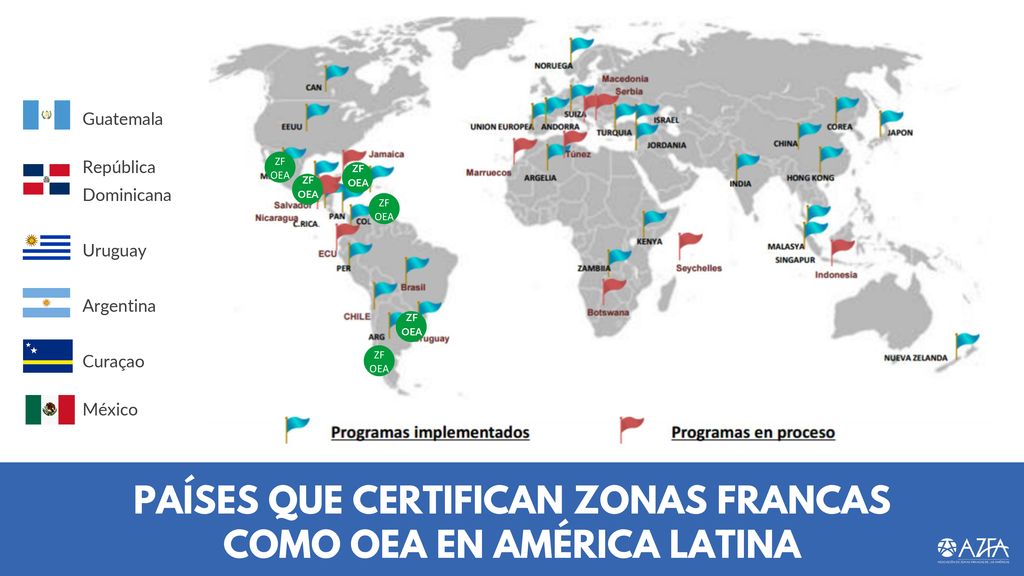 PAÍSES QUE CERTIFICAN ZONAS FRANCAS COMO OEA EN AMÉRICA LATINA