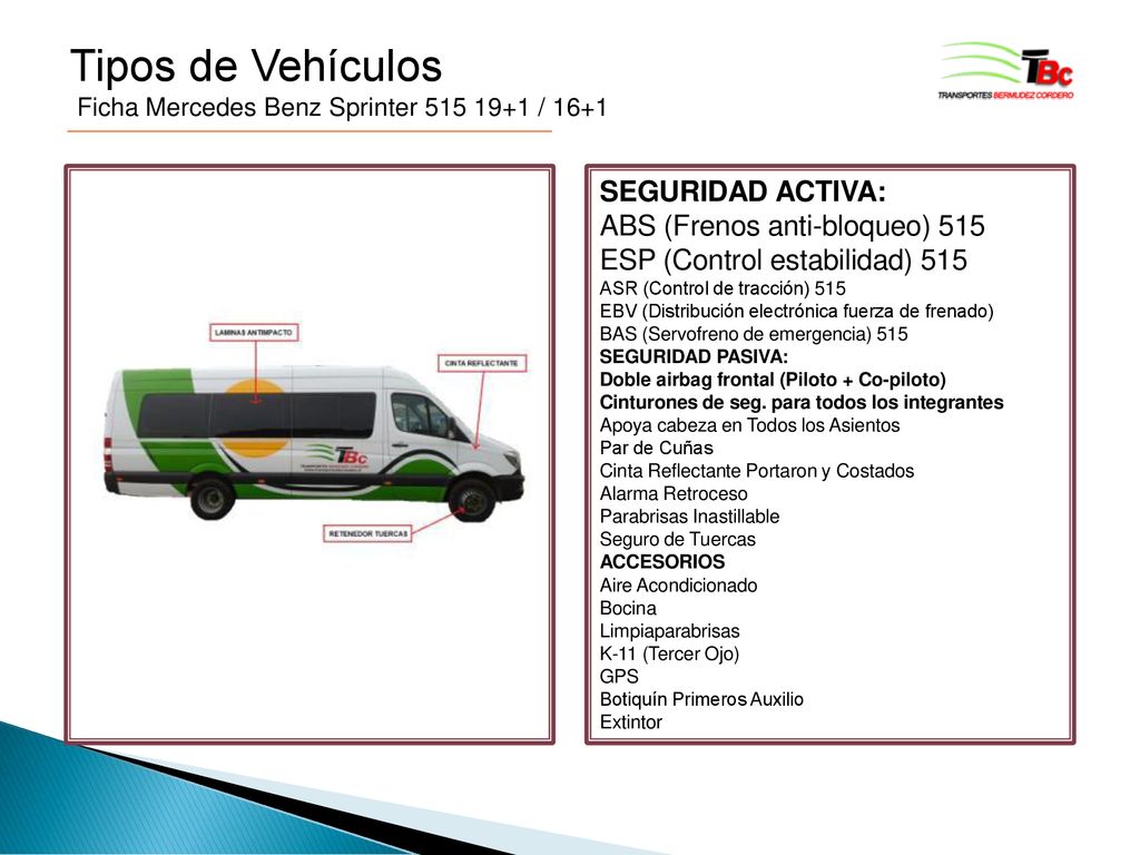 Tipos de Vehículos SEGURIDAD ACTIVA: ABS (Frenos anti-bloqueo) 515
