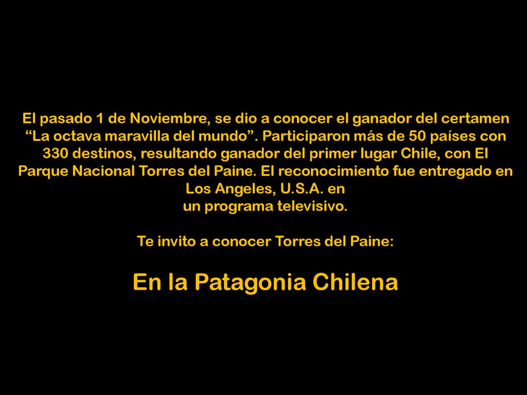 En la Patagonia Chilena