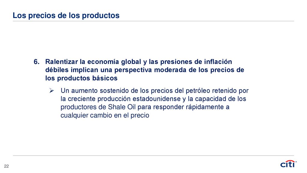 Los precios de los productos