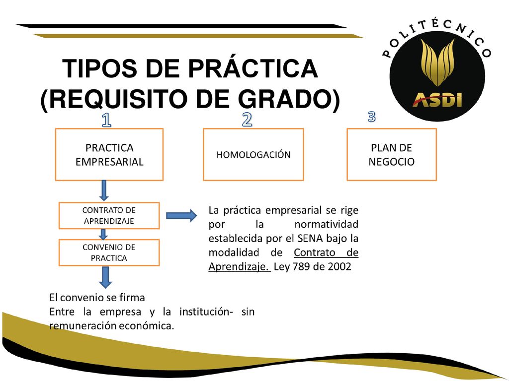 TIPOS DE PRÁCTICA (REQUISITO DE GRADO)