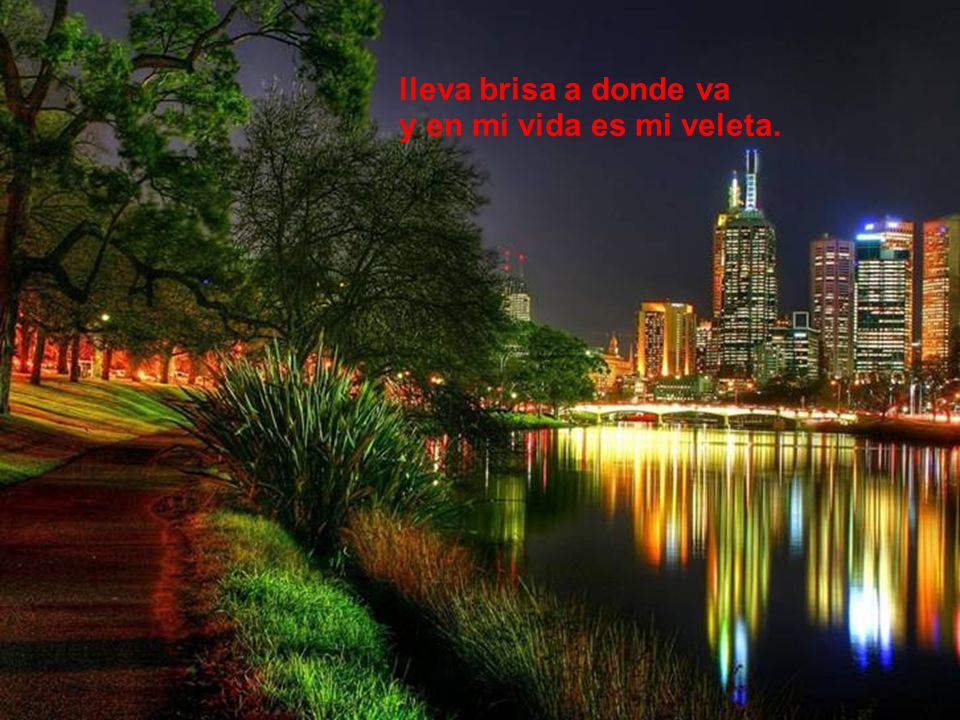 lleva brisa a donde va y en mi vida es mi veleta.