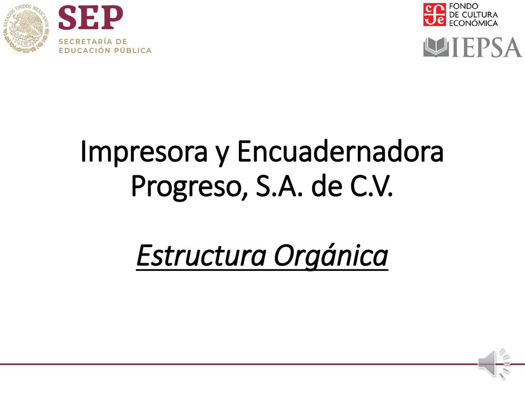Impresora y Encuadernadora Progreso, S.A. de C.V. Estructura Orgánica