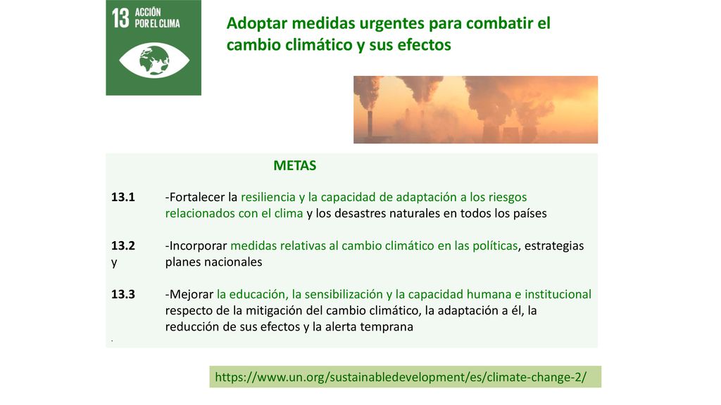 Adoptar medidas urgentes para combatir el cambio climático y sus efectos