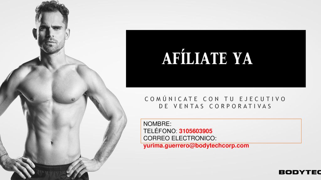 AFÍLIATE YA COMÚNICATE CON TU EJECUTIVO DE VENTAS CORPORATIVAS NOMBRE: