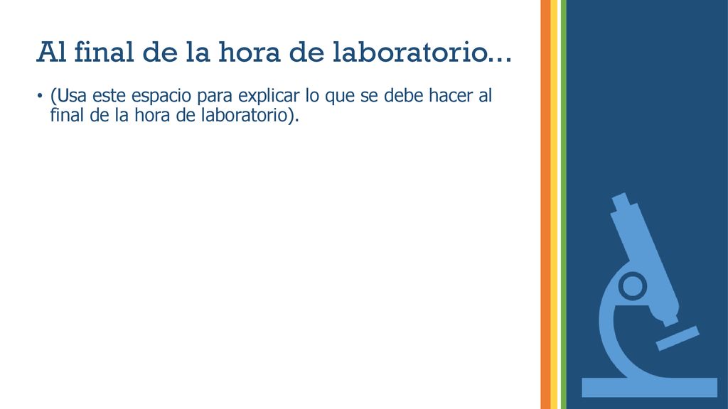 Al final de la hora de laboratorio...