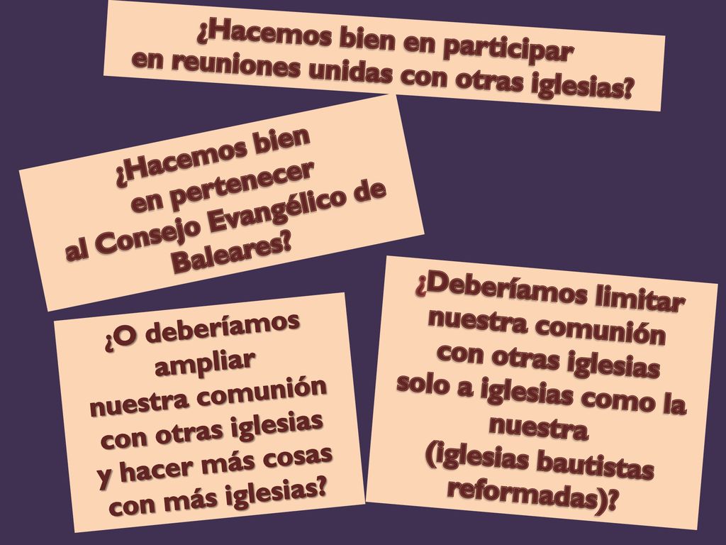 ¿Hacemos bien en participar en reuniones unidas con otras iglesias