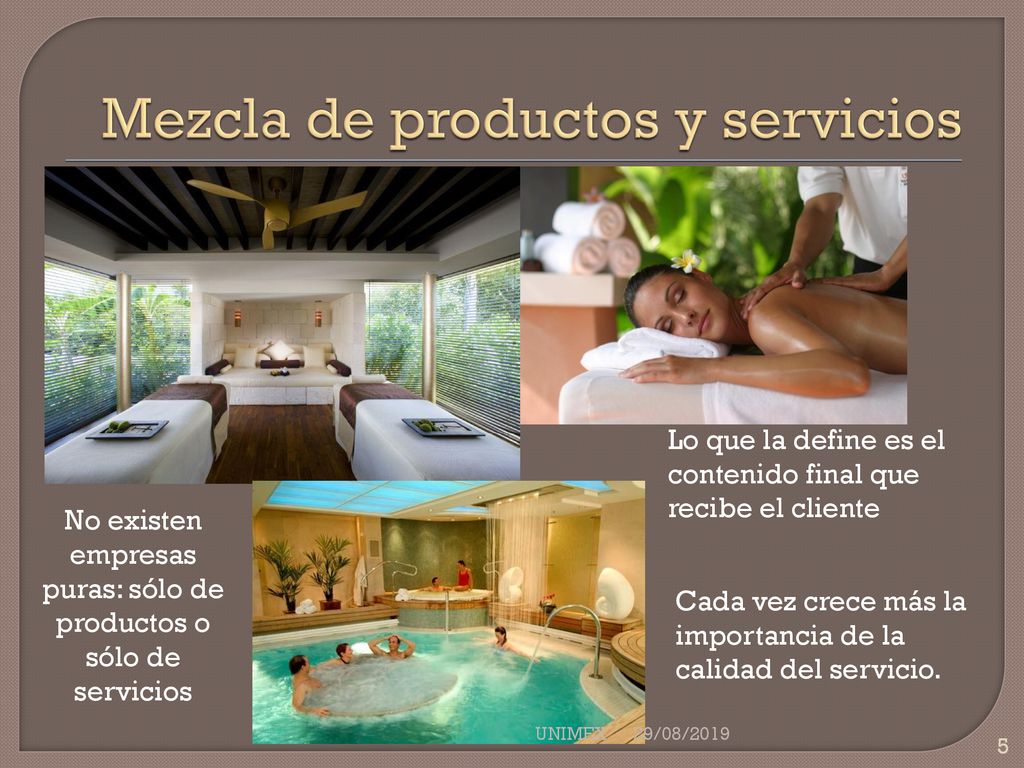 Mezcla de productos y servicios