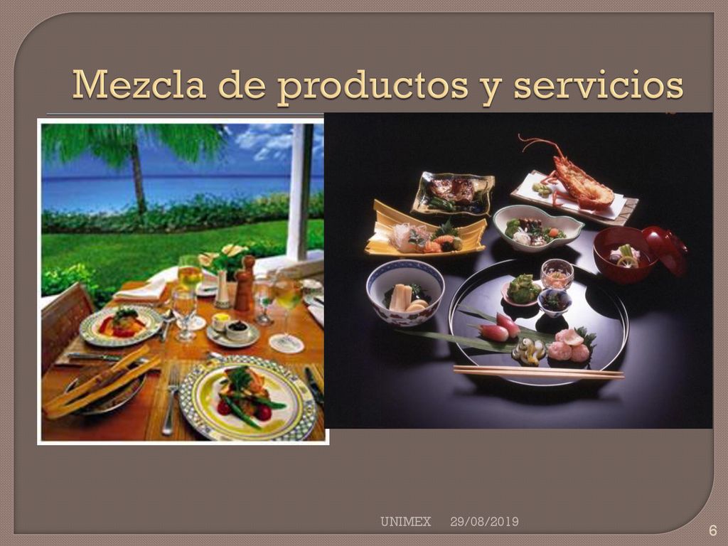Mezcla de productos y servicios