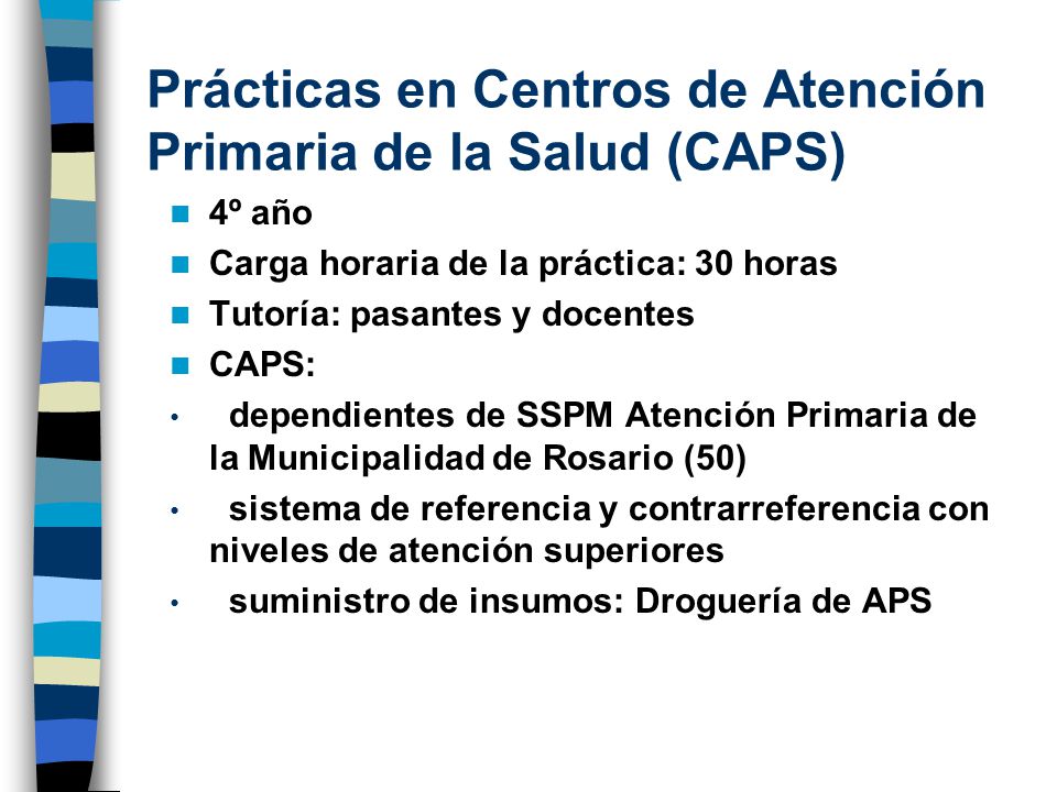 Prácticas en Centros de Atención Primaria de la Salud (CAPS)