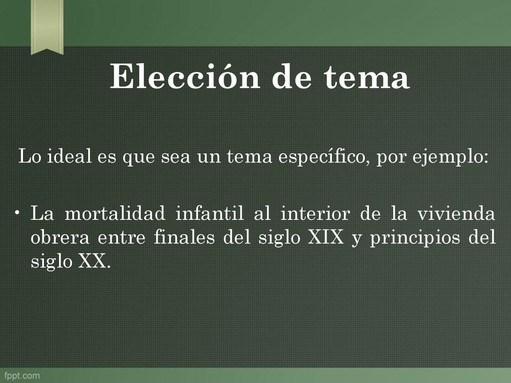 Lo ideal es que sea un tema específico, por ejemplo:
