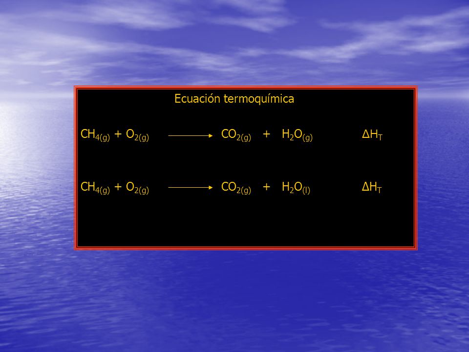 Ecuación termoquímica