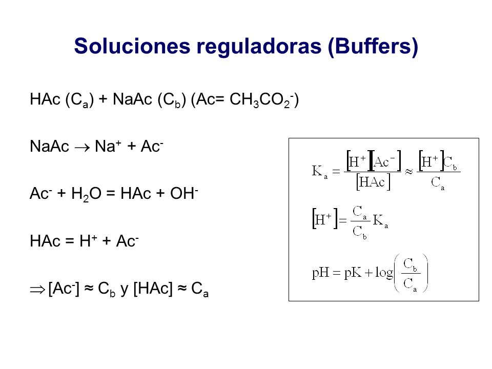 Soluciones reguladoras (Buffers)