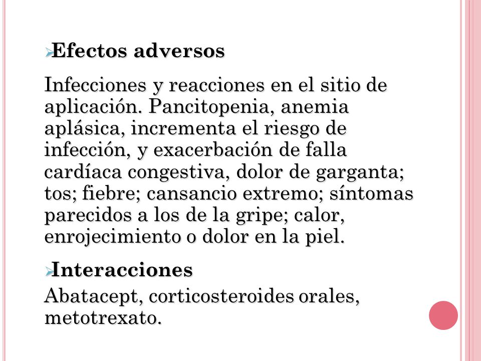 Efectos adversos