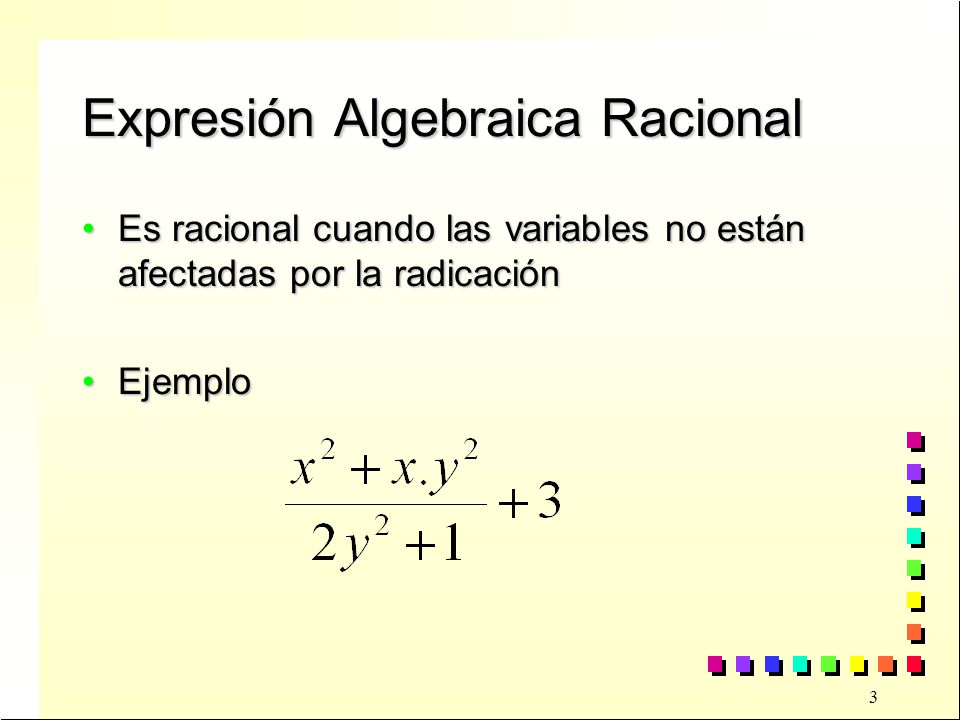 Expresión Algebraica Racional