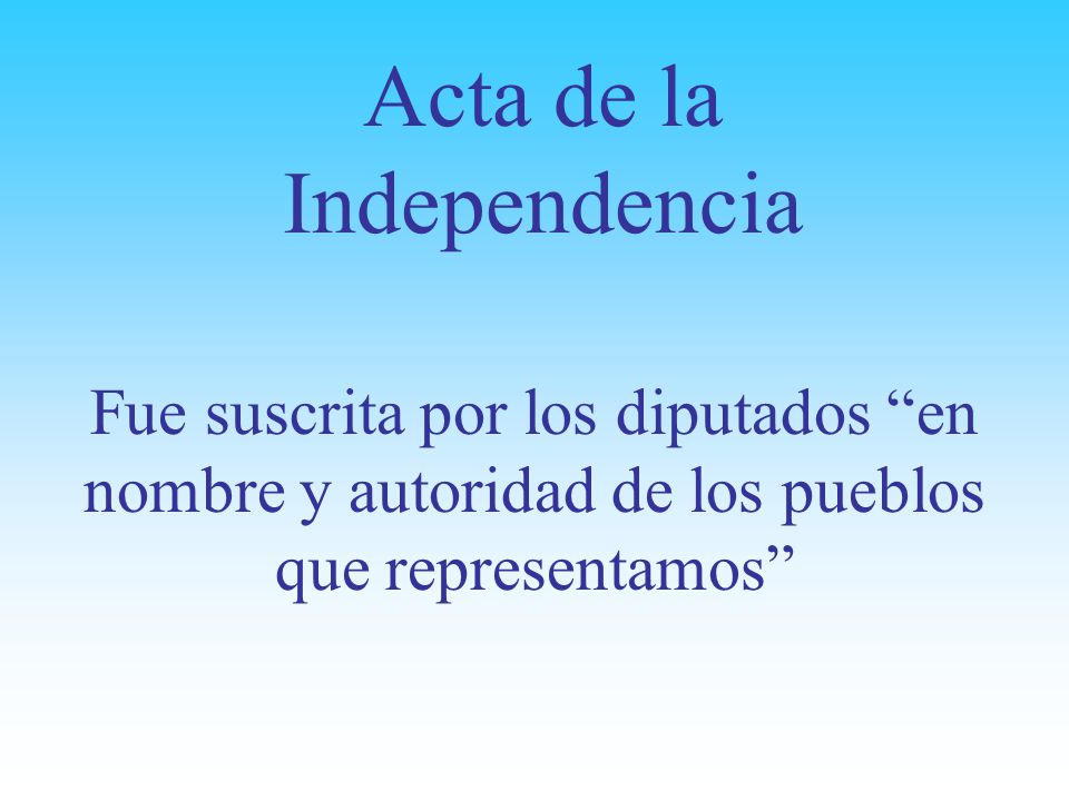 Acta de la Independencia