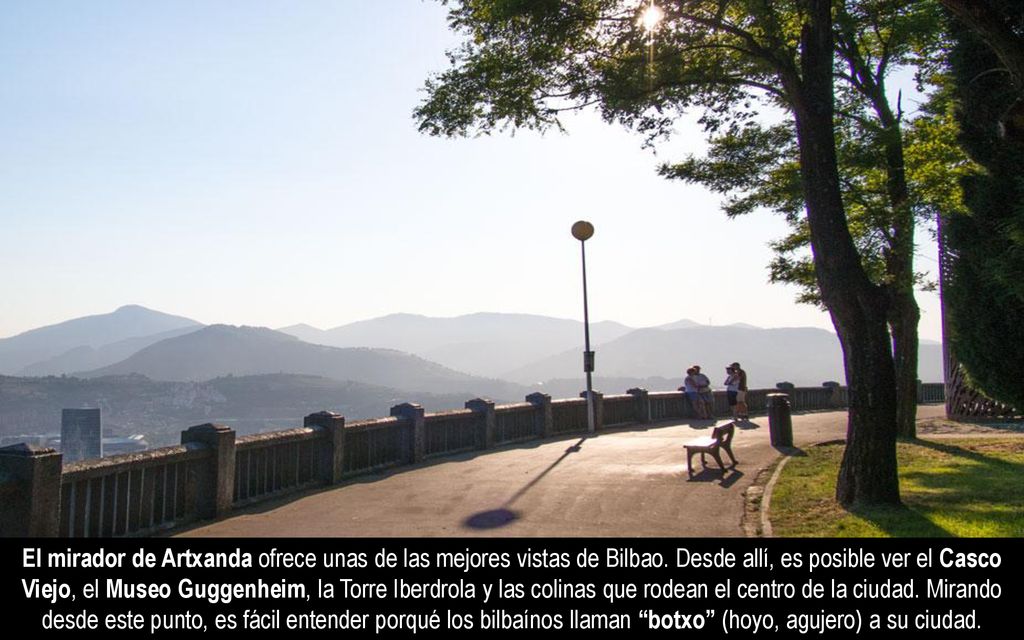 El mirador de Artxanda ofrece unas de las mejores vistas de Bilbao