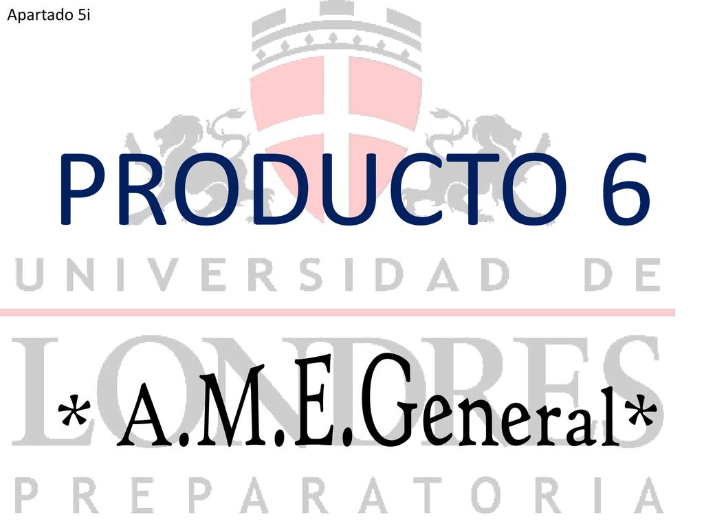 Apartado 5i PRODUCTO 6 * A.M.E.General*