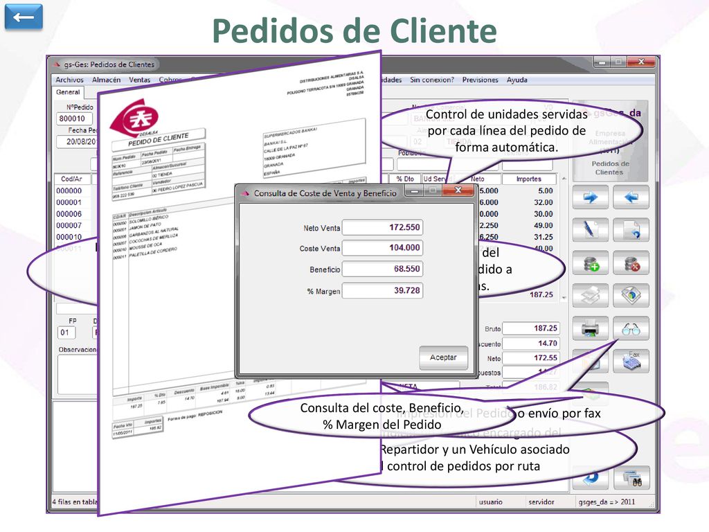 ← Pedidos de Cliente. Control de unidades servidas por cada línea del pedido de forma automática.