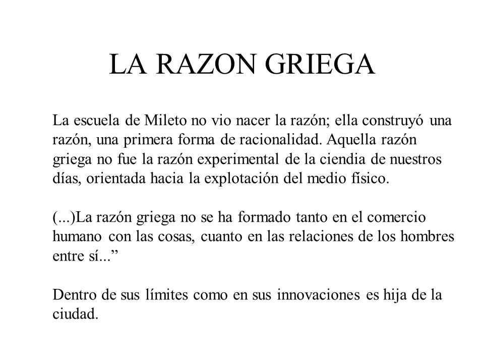 LA RAZON GRIEGA